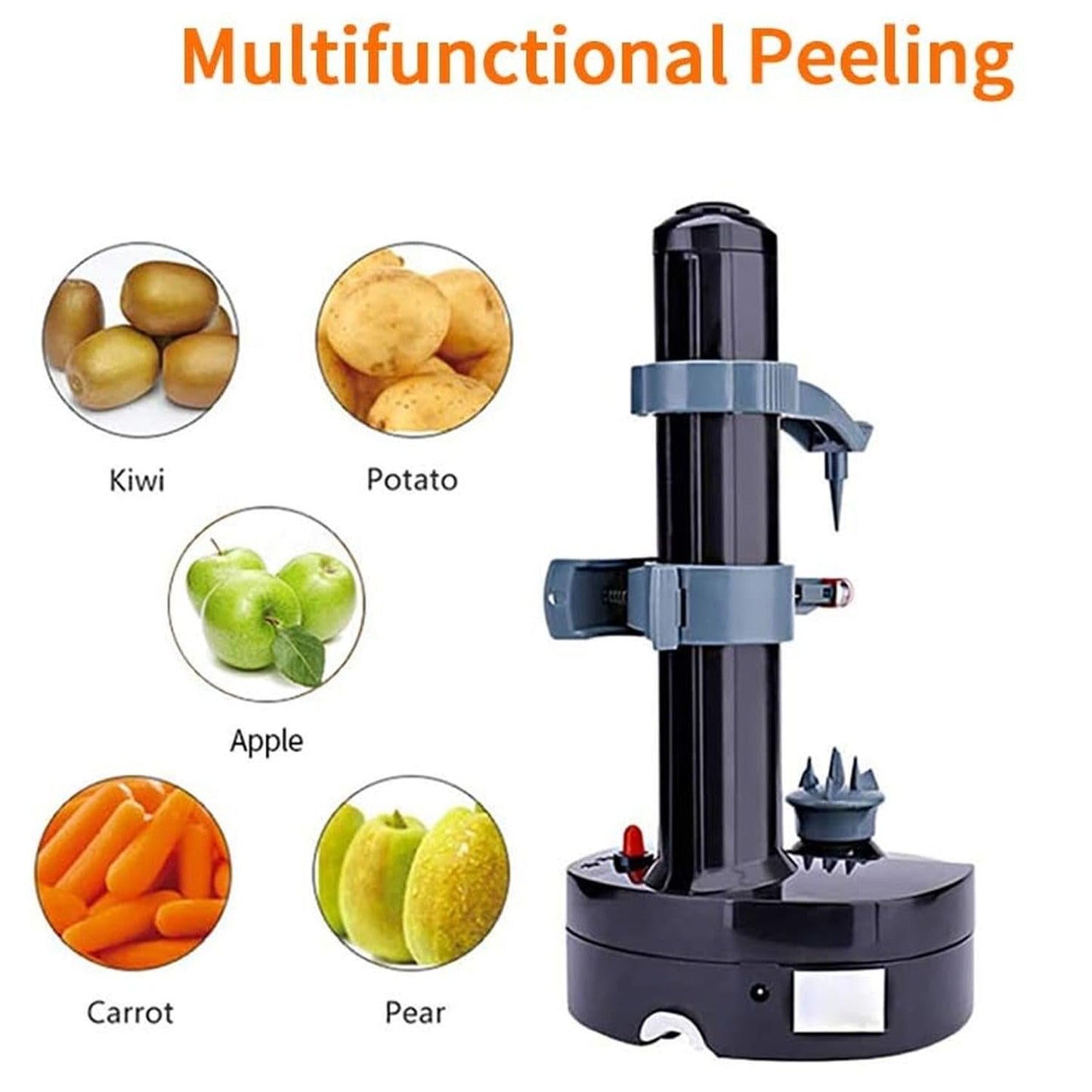 Hands-Free Electric Veg & Fruit Peeler – Quick, Effortless & Stainless Steel!