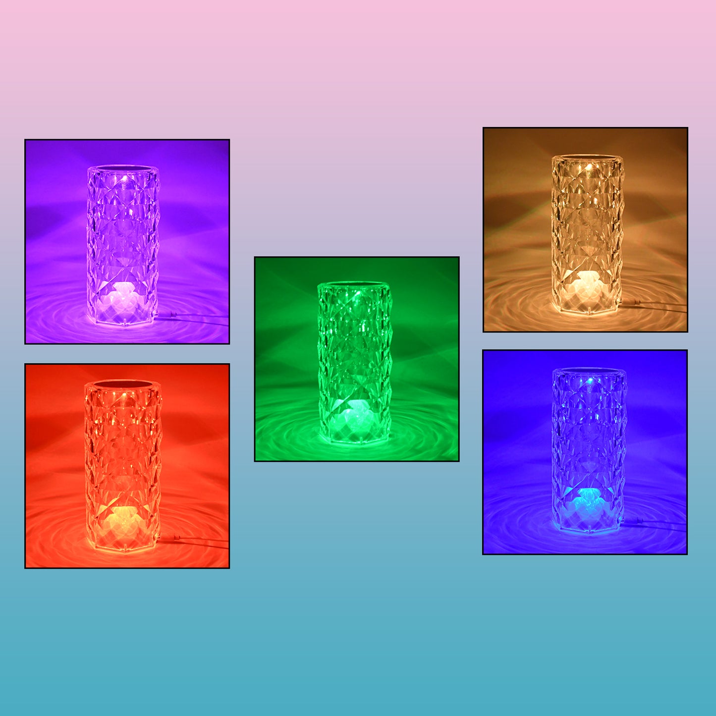 Premium Diamond Cut Crystal Table Lamp