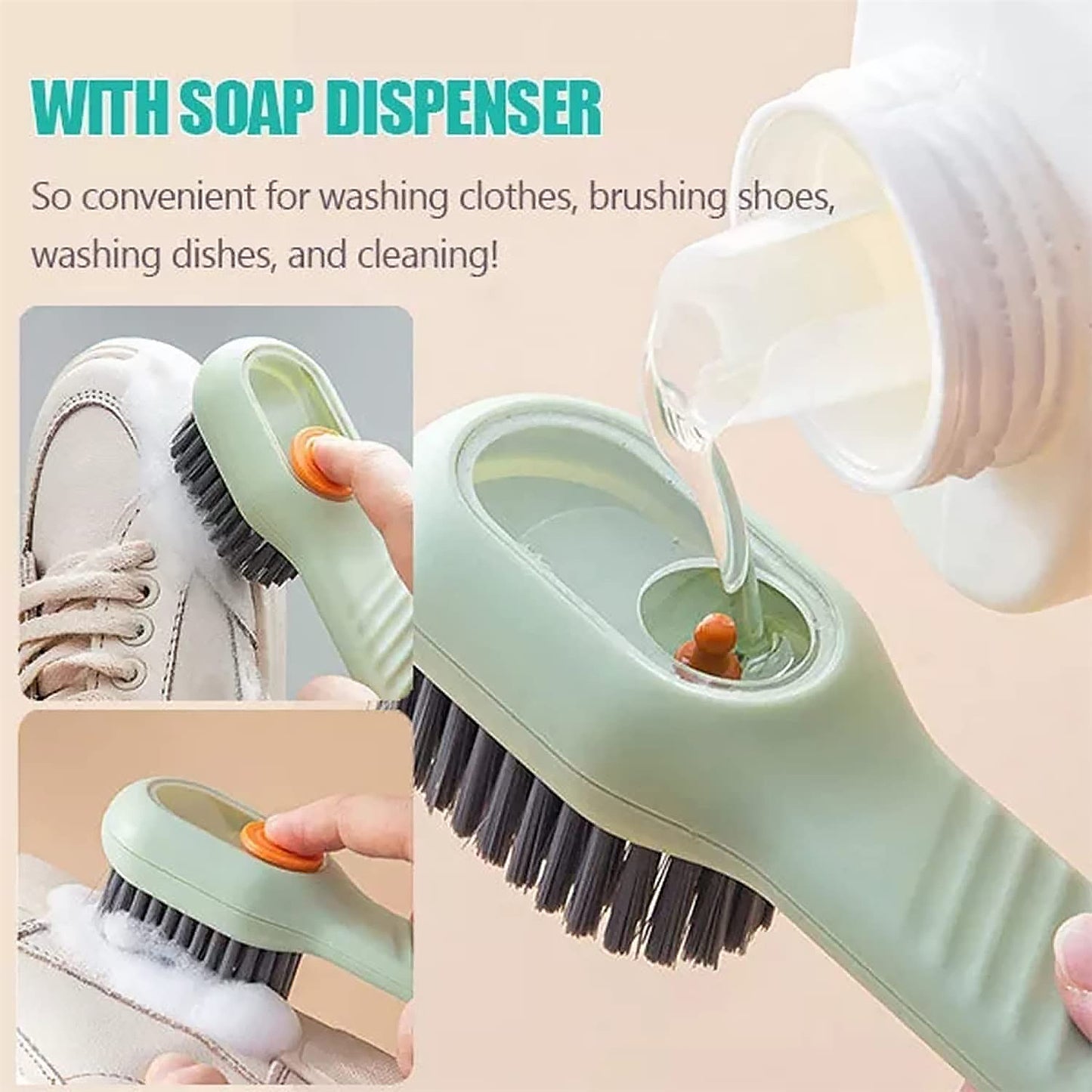 Multifunctional Scrubbing Brush With Liquid