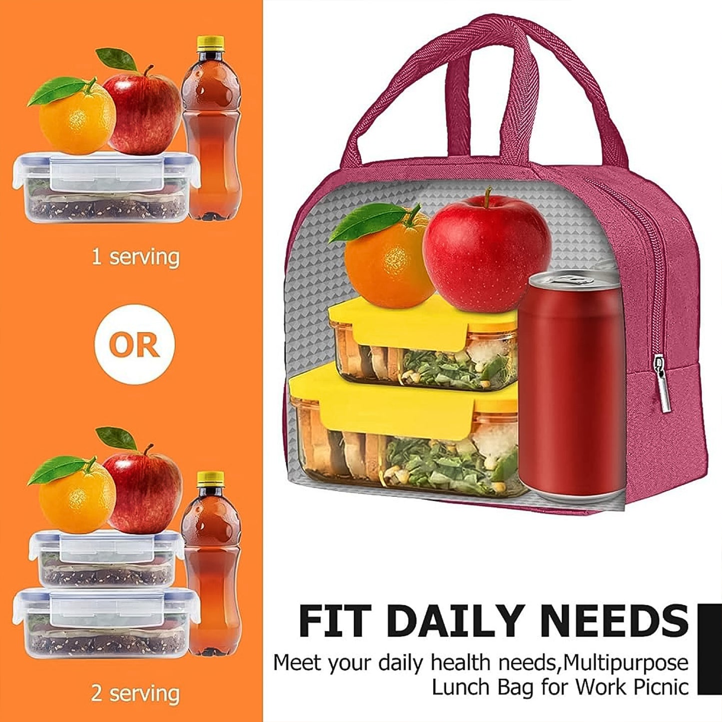 Lunch Box Bag Insulated Lunch Bag With Zipper