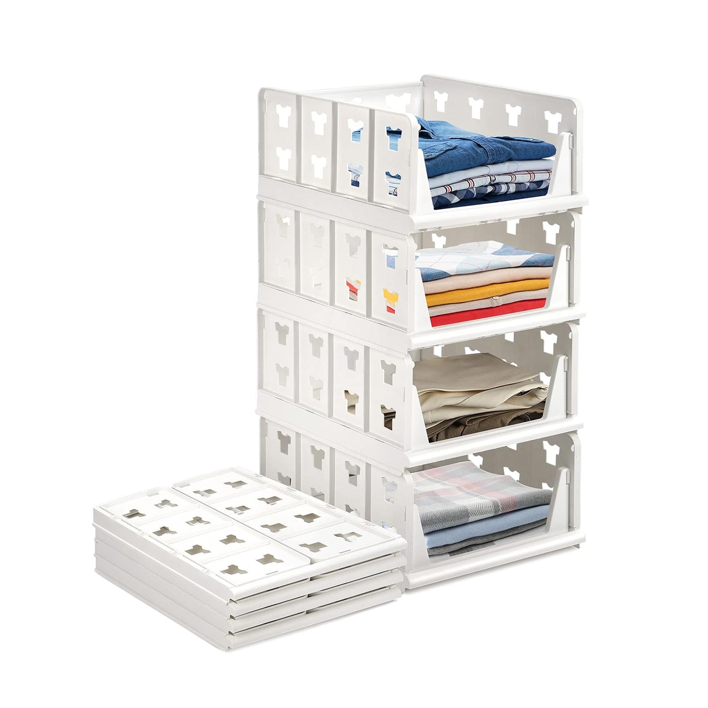4-Layer Foldable Storage Organizer Cart