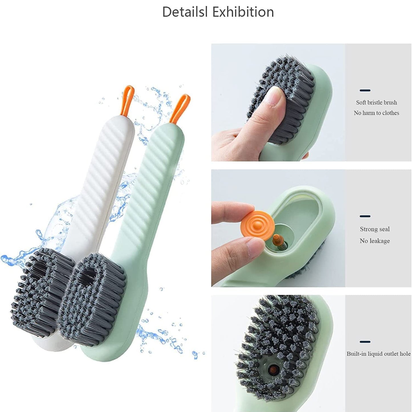 Multifunctional Scrubbing Brush With Liquid