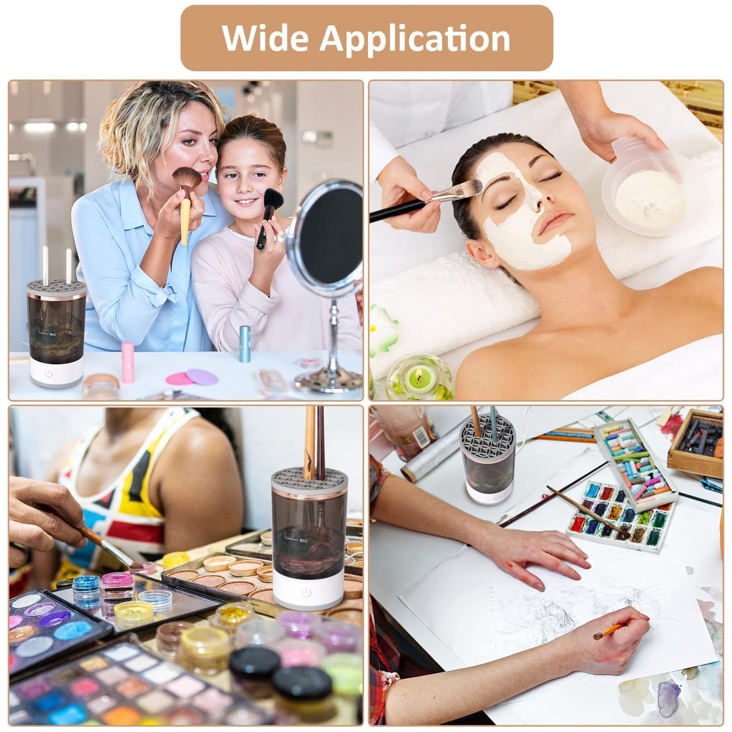 Automatic Makeup Brush Cleaner