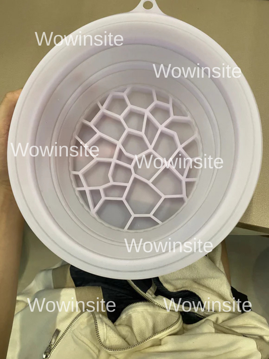Collapsible Silicone Bowl with Built-in Icetray for Home Ice Water Facials