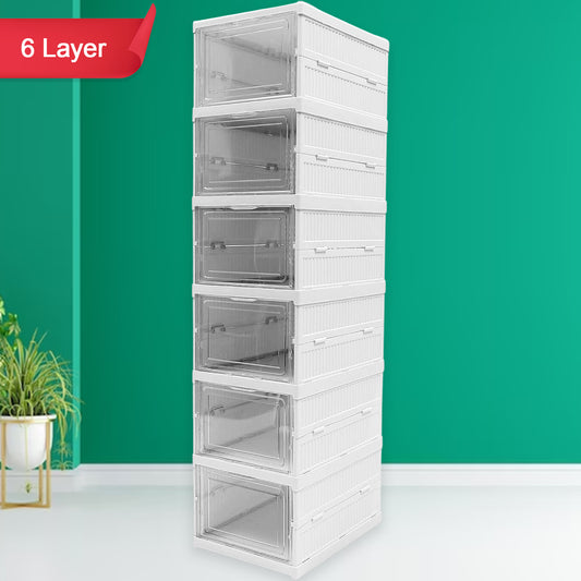 6-Layer Foldable Storage Organizer Cart