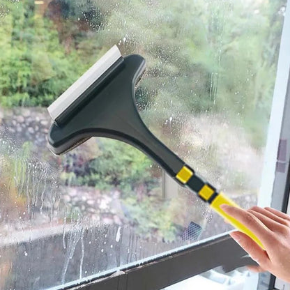 Brush 2 In 1 Mesh Cleaning Brush  Wiper With Extended Handle Window Cleaning Brush
