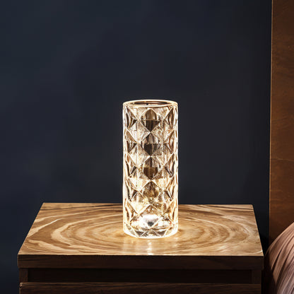 Premium Diamond Cut Crystal Table Lamp