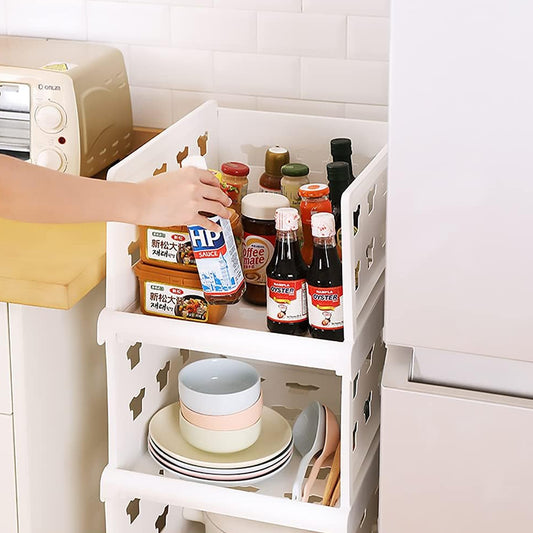 4-Layer Foldable Storage Organizer Cart