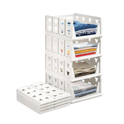 4-Layer Foldable Storage Organizer Cart