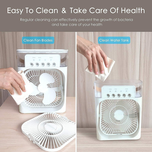 Portable Air Conditioner Fan 7 Color Changing Light