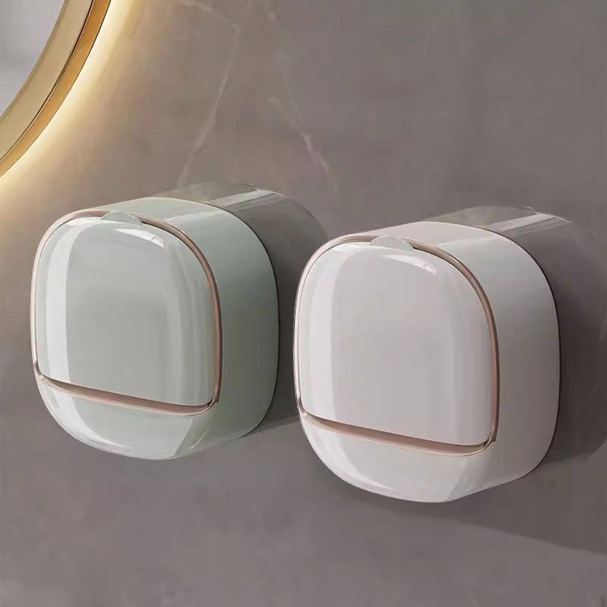Elegant Wall-Mounted Soap Holder with Drainage